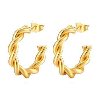 Gold Twist Hoops